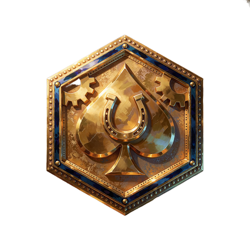 Złoty heksagonalny emblemat WestAce Casino